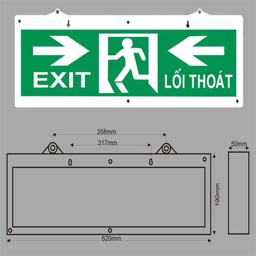 Đèn Exit thoát hiểm Kentom Kt630 - Kt640
